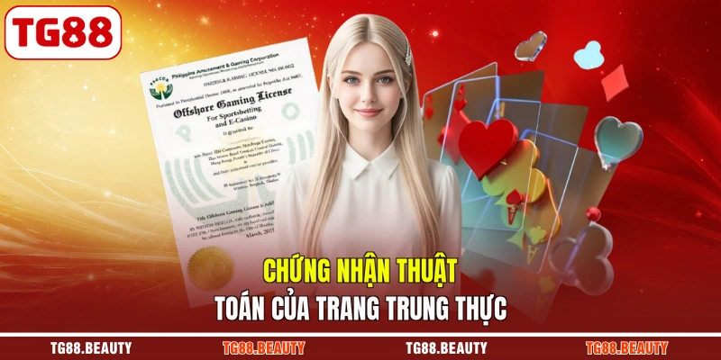 Chứng nhận thuật toán của trang trung thực
