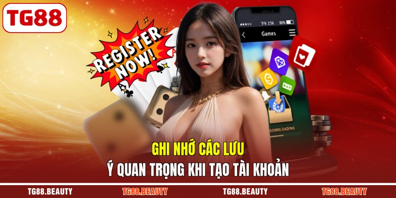 Ghi nhớ các lưu ý quan trọng khi tạo tài khoản